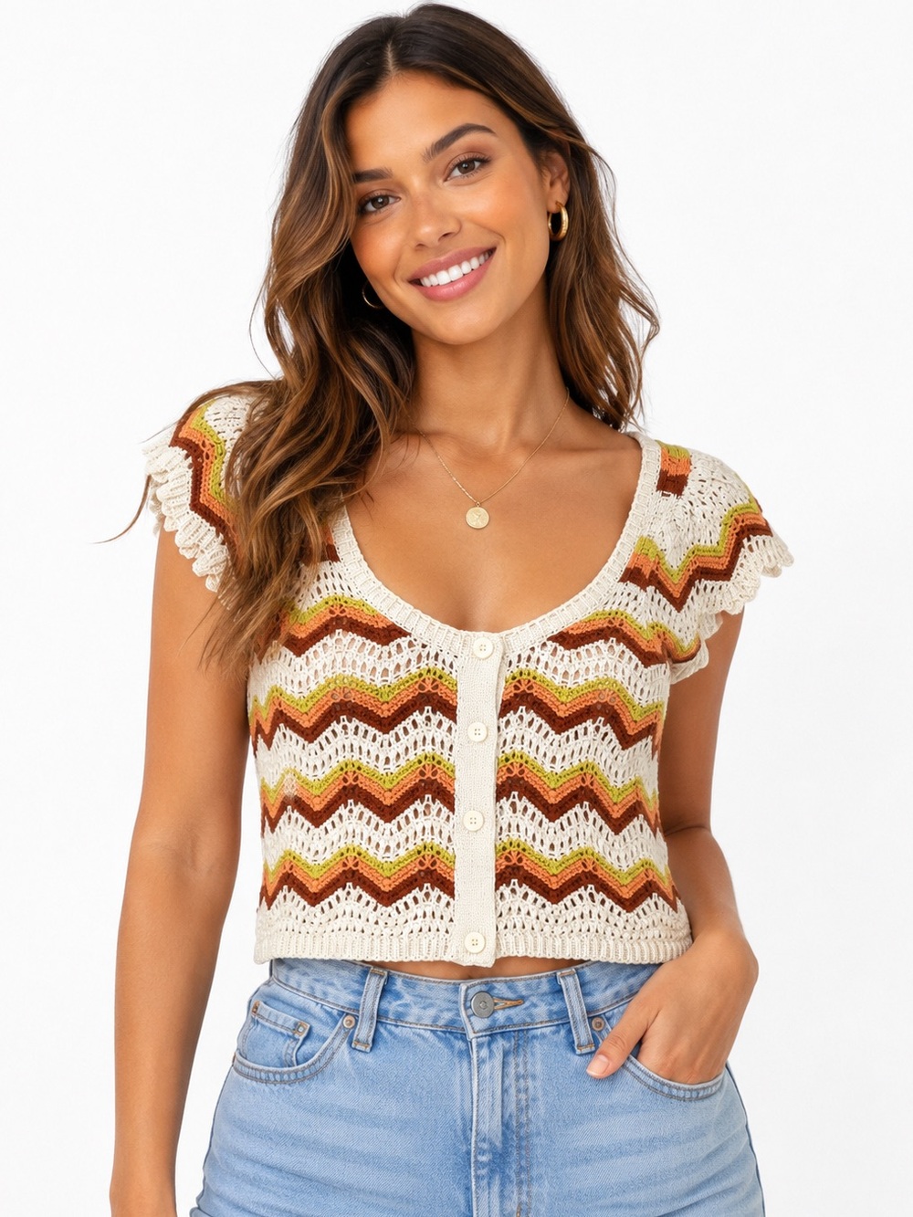 Knitted Feminine Crop Top